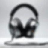 A close-up view of advanced noise-cancellation technology in headphones