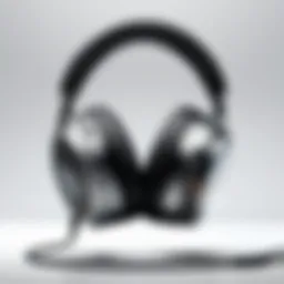 A close-up view of advanced noise-cancellation technology in headphones