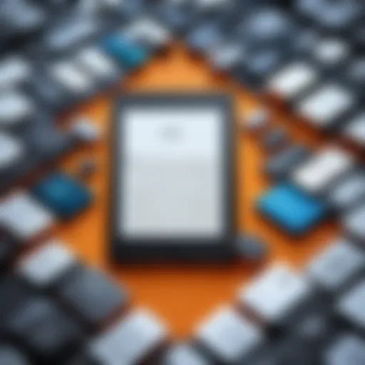 A visual representation of the Kindle ecosystem showcasing various compatible devices.