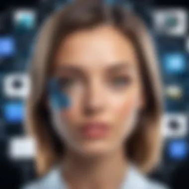 AI Technology in Photo Organization Conceptual diagram illustrating AI technology in photo organization