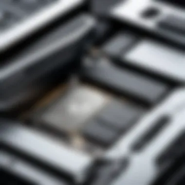 Close-up of Alienware gaming laptop's high-performance hardware components