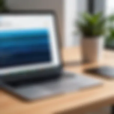 Navigating Alexa Features User navigating through Alexa features on MacBook.