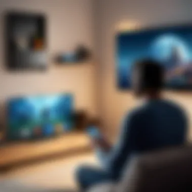 User Experience with Amazon Luna TV Across Devices Illustration of a user enjoying gaming with Amazon Luna TV on various devices