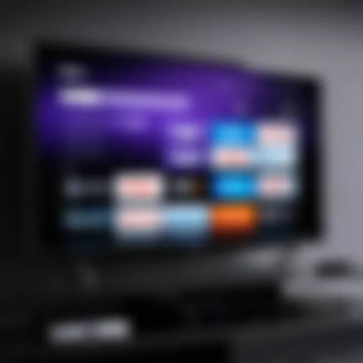 User interface of Amazon Roku Ultra LT displayed on a television screen