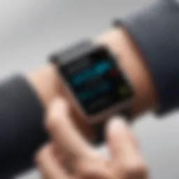 Apple Watch displaying blood pressure monitoring interface