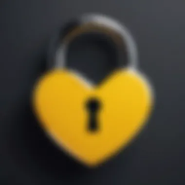 A secure lock symbolizing safety features in dating apps