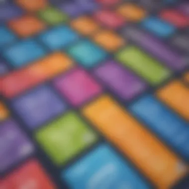Assortment of discount coupons with vibrant colors