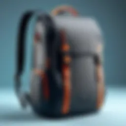 Stylish backpack with integrated charger and laptop sleeve