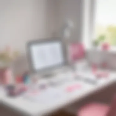 Fashion Design Sketch on Chic White Desk Barbie fashion design sketch on a chic white desk