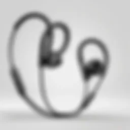 Close-up view of Beats Flex earbuds showcasing their sleek design