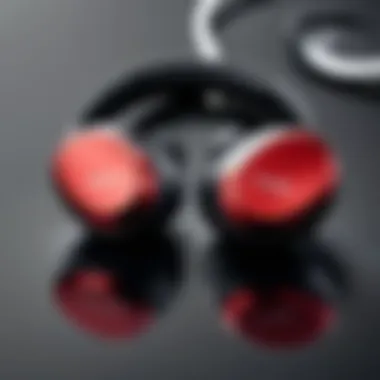 Beats Studio Buds Design Close-up view of Beats Studio Buds showcasing sleek design.