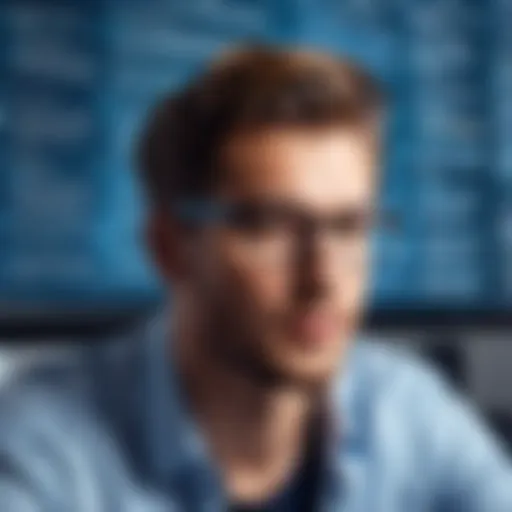 A person brainstorming blog topics