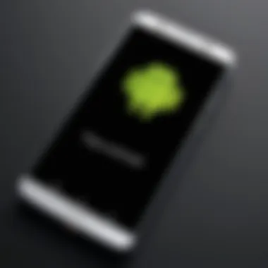 Close-up of an Android phone's sleek design and premium materials