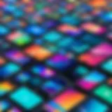 Large display showcasing vibrant colors and high-resolution graphics