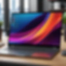 Sleek Touch Screen Laptop on a Desk