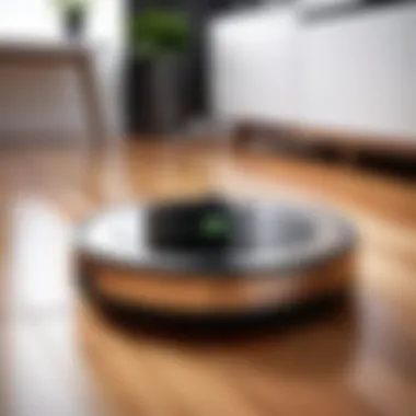 Modern iRobot Vacuum Cleaning Hardwood Floor