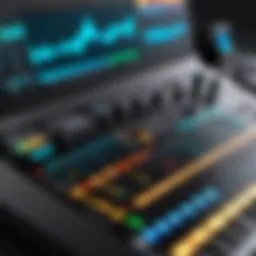 Interface of a professional audio software showcasing various features