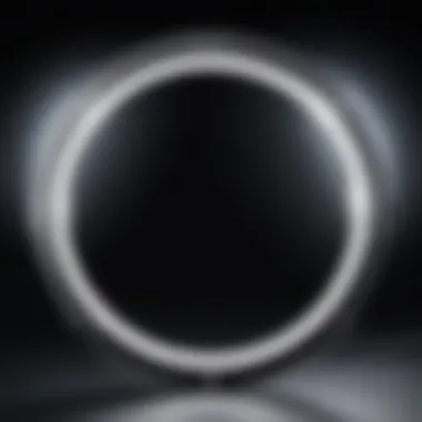 Close-up of ring light features highlighting advanced technology.