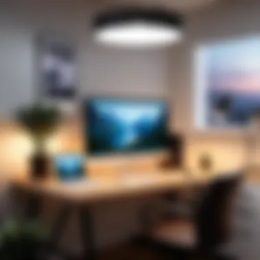 Enhancing Workspaces with the Best Selling Ring Light Ring light setup in a creative workspace enhancing productivity.