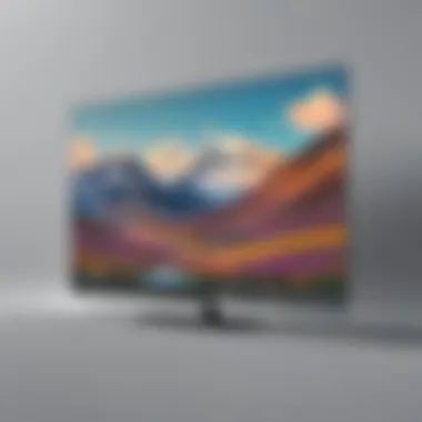 Close-up of slim smart TV design with minimal bezels