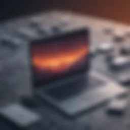 Conceptual illustration of breaking barriers in technology