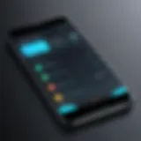 Smartphone with call recording app interface displayed