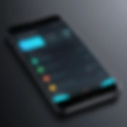Smartphone with call recording app interface displayed