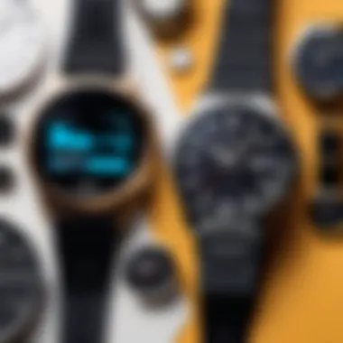 Technology Meets Tradition Casio Android watch displayed next to traditional timepieces to highlight the blend of technology and tradition.