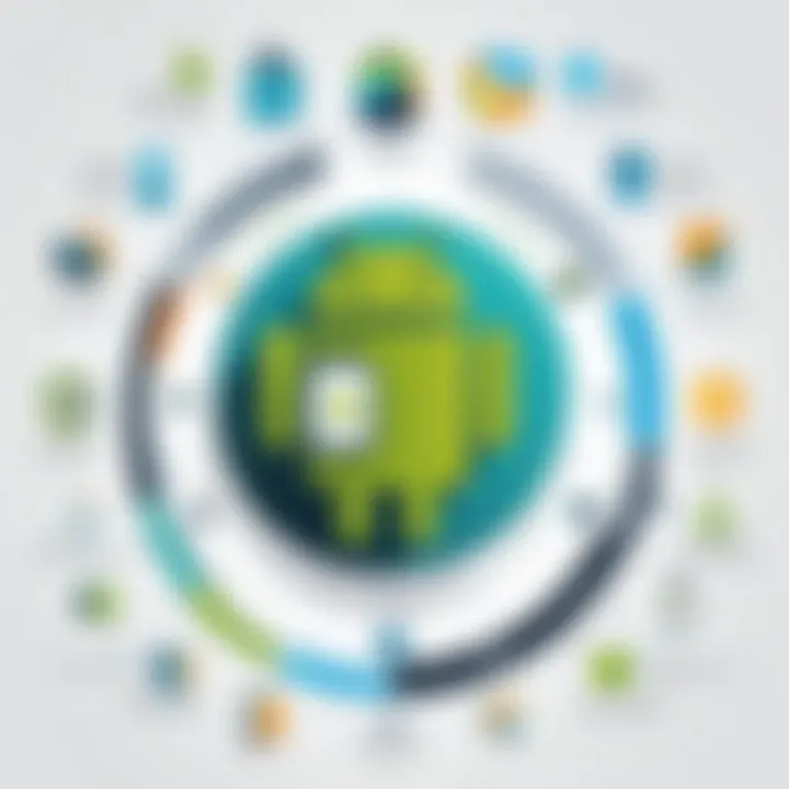 Infographic depicting challenges in managing Android devices in corporate settings