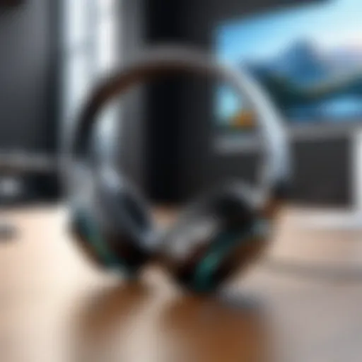 A sleek headset designed for professional audio quality in remote work settings