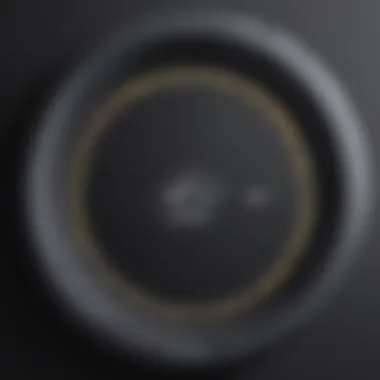 Close-up of ring light's impact on screen display