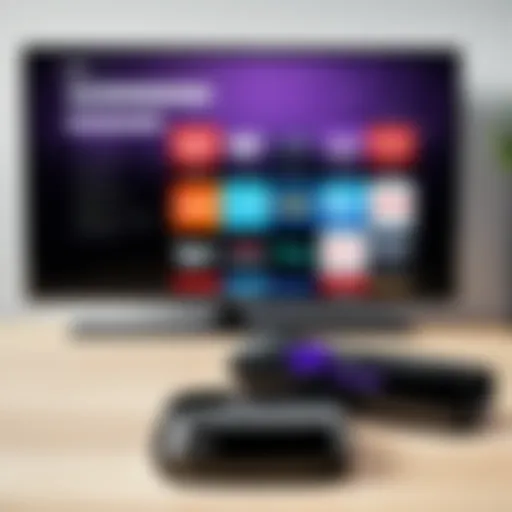 Roku streaming device showcasing its sleek design and interface