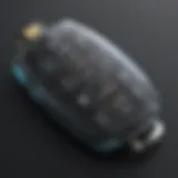 Illustration of intricate technology inside a car key fob