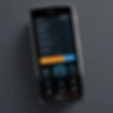 Close-up of the Amazon Lively Flip Phone's user-friendly interface