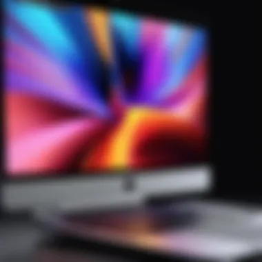 Display quality comparison illustrating vibrant colors of MacBook Pro screen