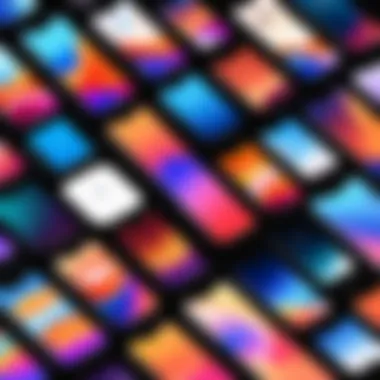 Diversity in iPhone Design A sleek lineup of various iPhone models showcasing design diversity