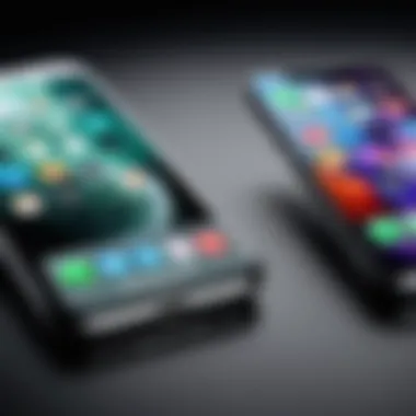 Unique Features Showcase A side-by-side comparison chart highlighting unique features of iPhones