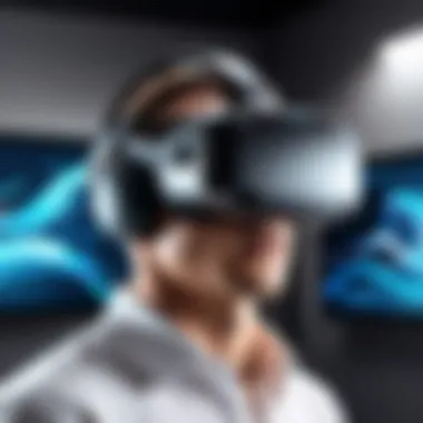 Virtual Reality in Professional Environments Professional setup with VR headset for business applications