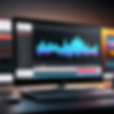 Advanced Editing Software Features Editing software interface showcasing advanced features