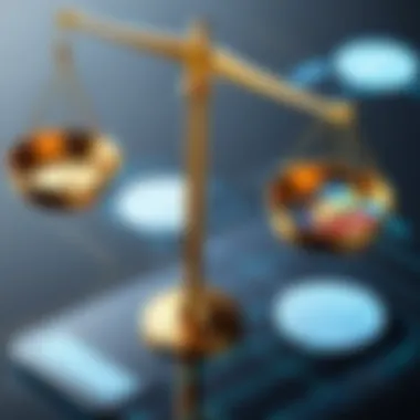 Navigating Legal Implications of Data Retrieval A visual depiction of legal scales symbolizing data privacy