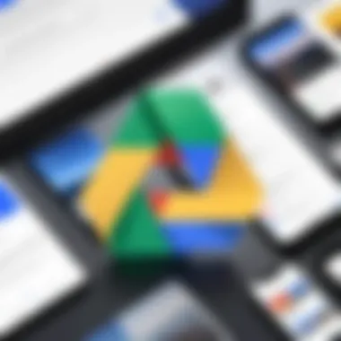 Google Drive Upload Interface Overview Illustration depicting Google Drive's upload interface