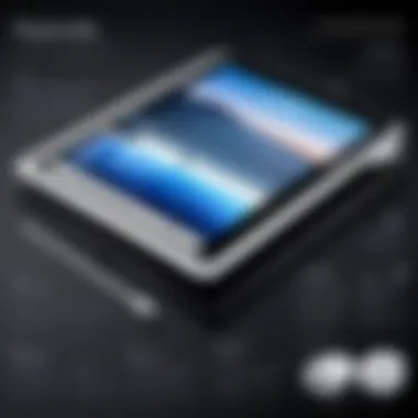 An infographic illustrating the technical specifications and features of the latest iPad.