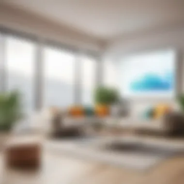 Enhanced Indoor Air Quality through Monitoring A modern indoor environment enhanced by air quality monitoring.