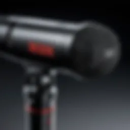 Close-up view of the Rode Wireless Video Mic showcasing its design and build quality.