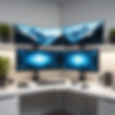 Optimizing Workspace with Dual Monitors Illustration of dual monitor setup
