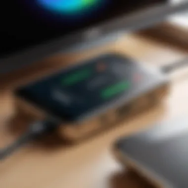 Wired Connection with HDMI An HDMI cable connecting a phone to a TV