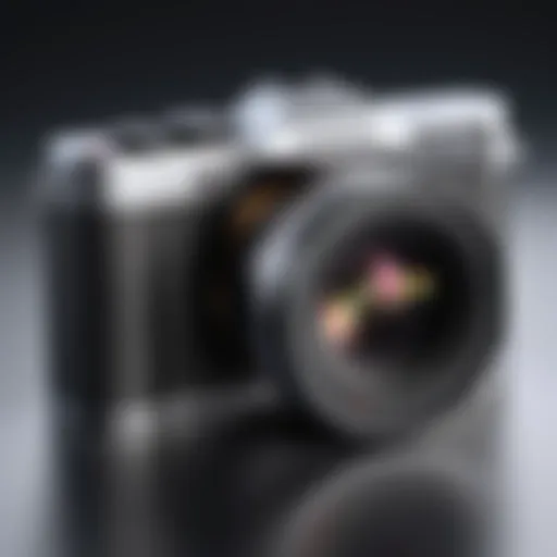 An advanced digital camera on a sleek surface