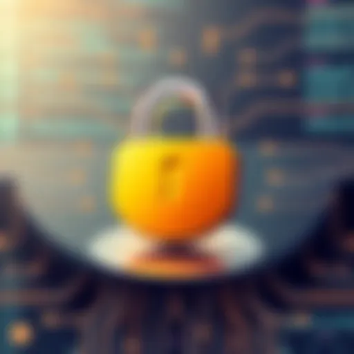 A secure lock symbolizing password protection