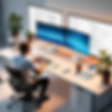Collaborative Design Using Adobe Illustrator Creative professionals utilizing Adobe Illustrator in a collaborative workspace