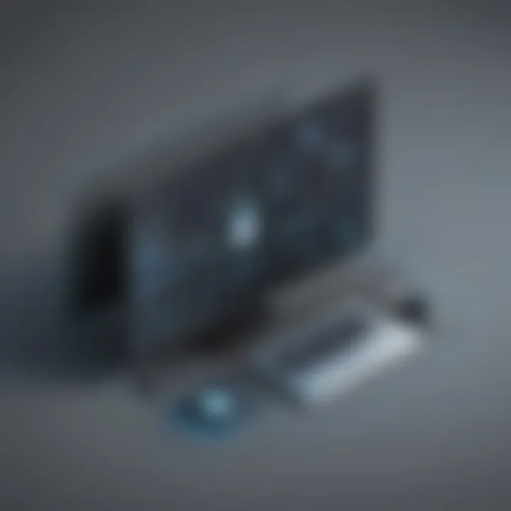 Illustration showing data encryption in VPN